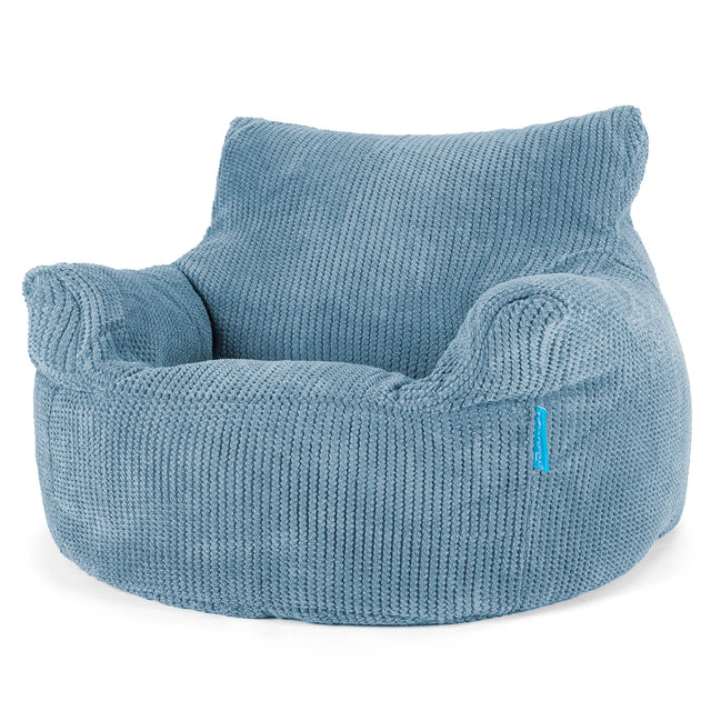 Children's Armchair Bean Bag 3-8 yr - Pom Pom Sky Blue 01