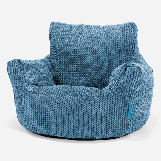 Kids Armchair Bean Bag for Toddlers 1-3 yr - Pom Pom Sky Blue 01