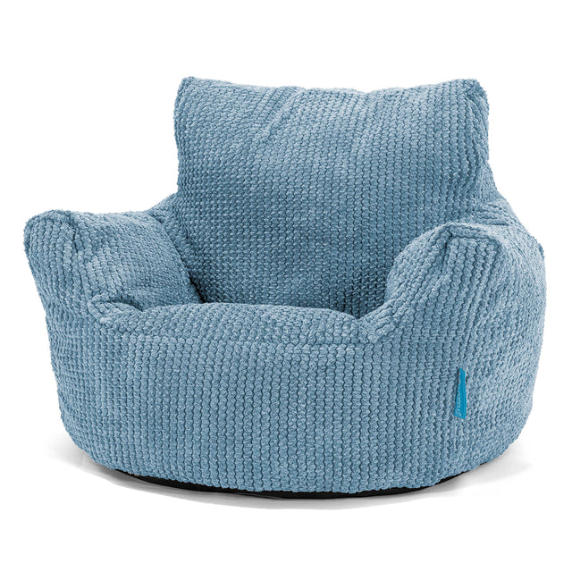 Kids Armchair Bean Bag for Toddlers 1-3 yr - Pom Pom Sky Blue 01