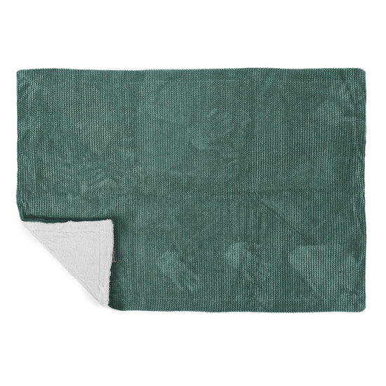 Sherpa Throw / Blanket - Pom Pom Emerald Green 03