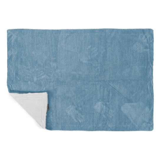 Sherpa Throw / Blanket - Pom Pom Sky Blue 03