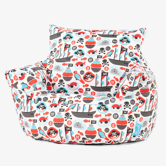 Kids Armchair Bean Bag for Toddlers 1-3 yr - Print Pirate 01