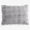 Rectangular Scatter Cushion Cover 35 x 50cm - Bubble Faux Fur Grey 01