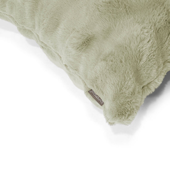 Rectangular Scatter Cushion Cover 35 x 50cm - Bubble Faux Fur Sage Green 02