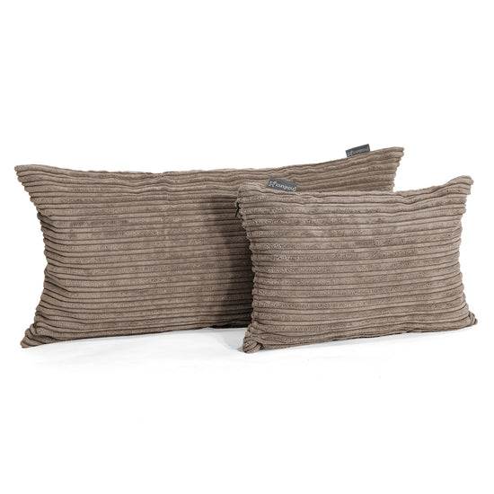 Rectangular Scatter Cushion Cover 35 x 50cm - Cord Dovetail Grey 03