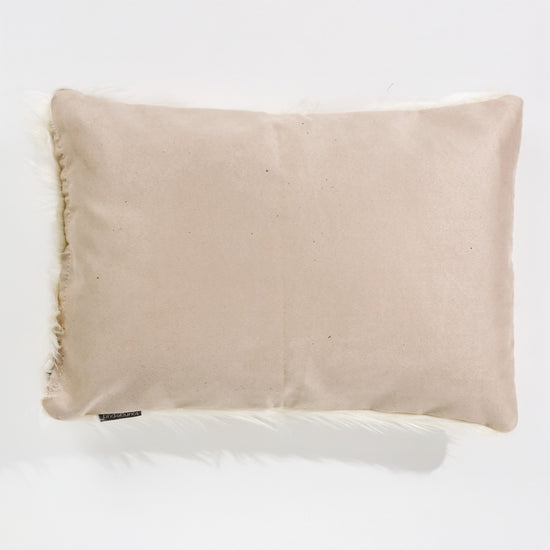 Rectangular Scatter Cushion Cover 35 x 50cm - Mongolian Fur Cream 02