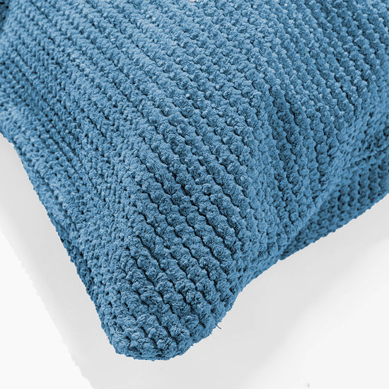 Rectangular Scatter Cushion Cover 35 x 50cm - Pom Pom Sky Blue 02
