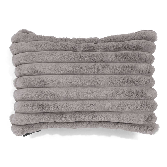 Rectangular Scatter Cushion Cover 35 x 50cm - Ultra Plush Cord Grey 01