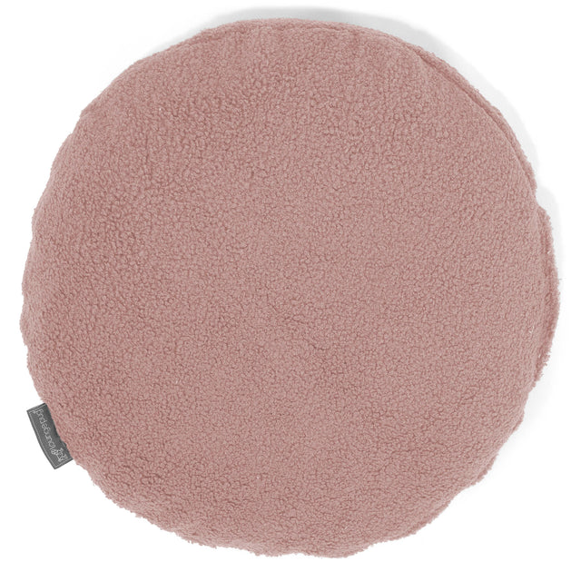 Round Scatter Cushion Cover 50cm - Boucle Pink 01
