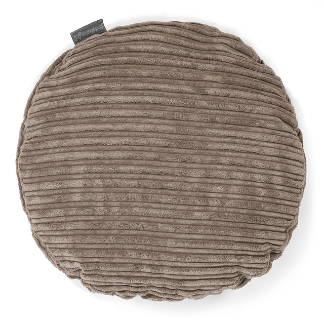 Round Scatter Cushion Cover 50cm - Cord Dovetail Grey 01