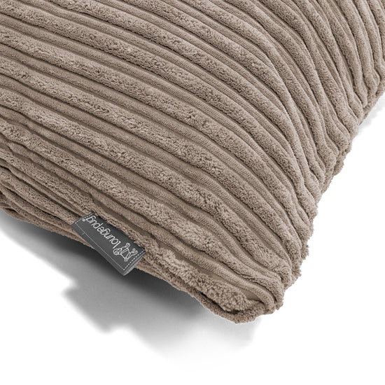 Round Scatter Cushion Cover 50cm - Cord Dovetail Grey 02