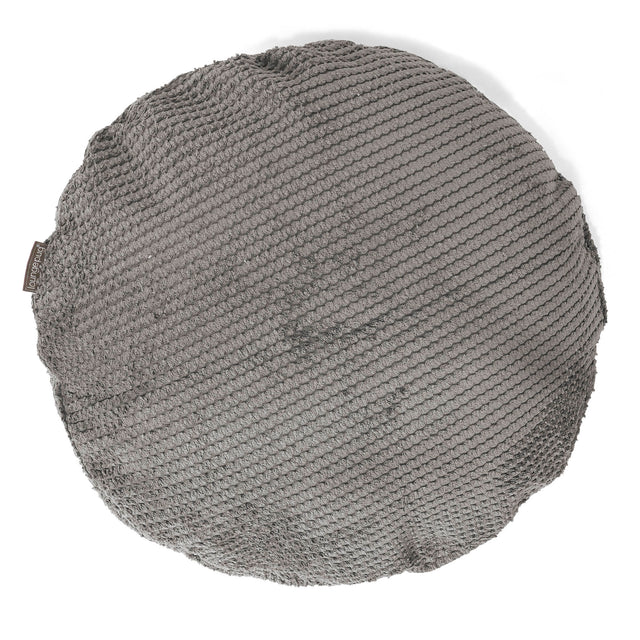 Round Scatter Cushion Cover 50cm - Pom Pom Charcoal 01