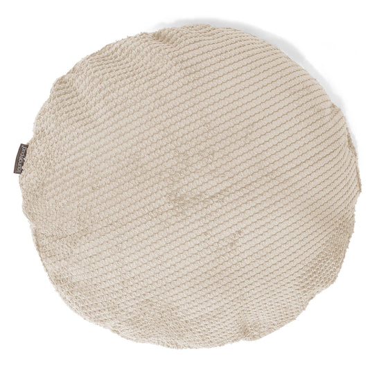 Round Scatter Cushion Cover 50cm - Pom Pom Ivory 01