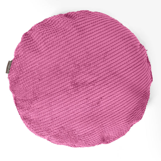 Round Scatter Cushion Cover 50cm - Pom Pom Pink 01
