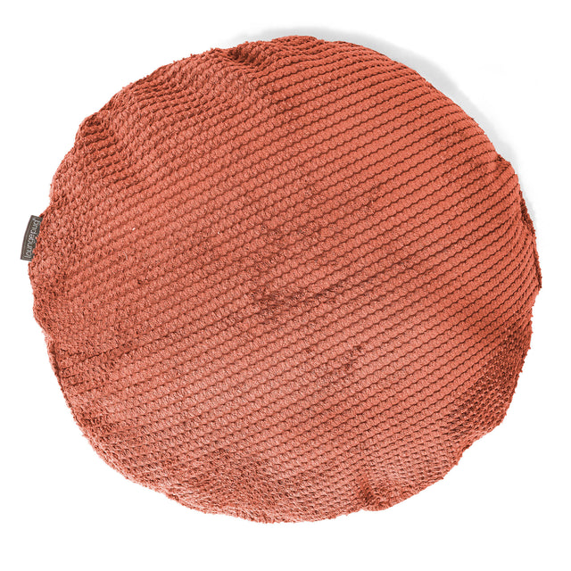 Round Scatter Cushion Cover 50cm - Pom Pom Pumpkin Orange 01
