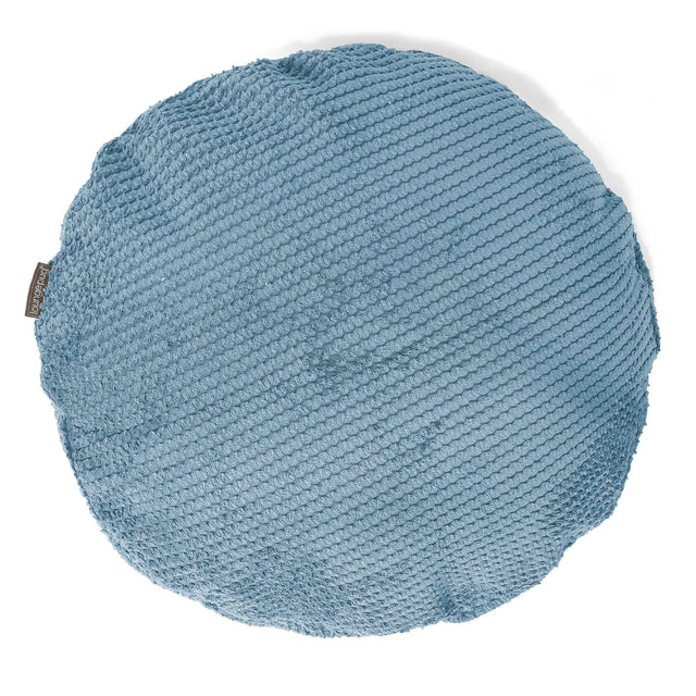Round Scatter Cushion Cover 50cm - Pom Pom Sky Blue 01