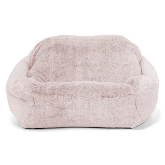 Sabine Bean Bag Armchair - Fluffy Faux Fur Rabbit Dusty Pink 02