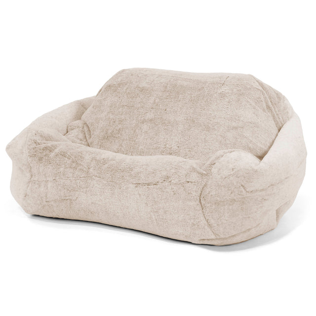 Sabine Bean Bag Armchair - Fluffy Faux Fur Rabbit Golden Brown 01