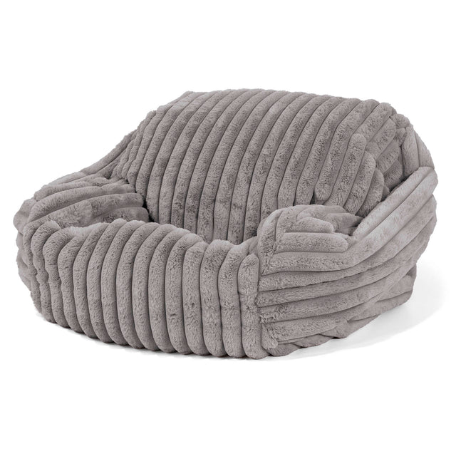 Sabine Bean Bag Armchair - Ultra Plush Cord Grey 01