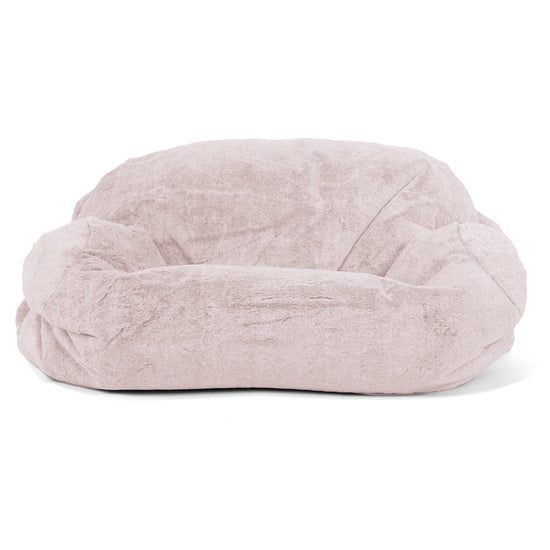 Sabine Bean Bag Sofa - Fluffy Faux Fur Rabbit Dusty Pink 02