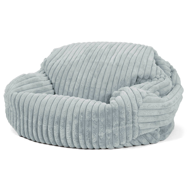 Sabine Bean Bag Sofa - Ultra Plush Cord Duck Egg Blue 01
