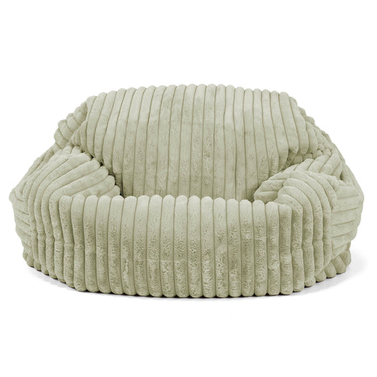 Sabine Bean Bag Sofa - Ultra Plush Cord Sage Green 02