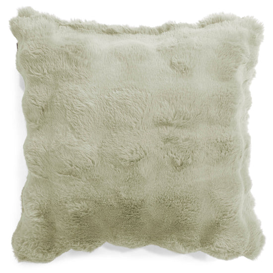 Scatter Cushion Cover 47 x 47cm - Bubble Faux Fur Sage Green 01