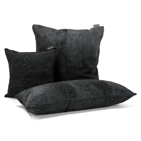 Scatter Cushion Cover 47 x 47cm - Pom Pom Black 04