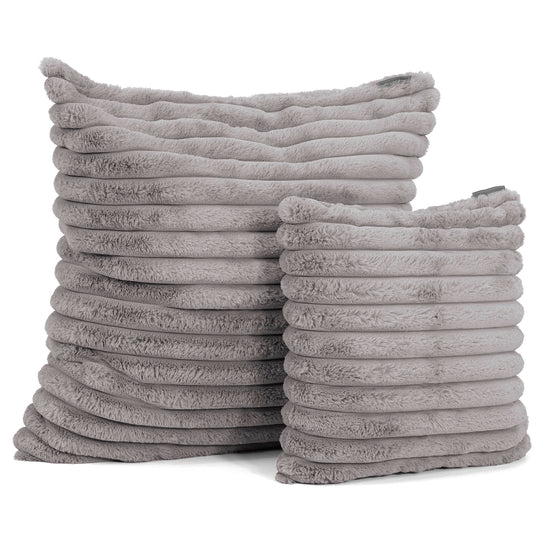 Scatter Cushion Cover 47 x 47cm - Ultra Plush Cord Grey 02