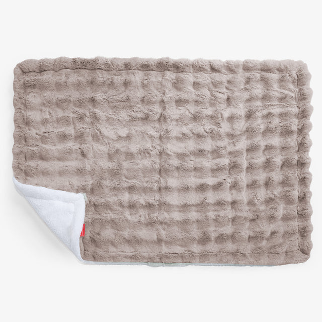 Sherpa Throw / Blanket - Bubble Faux Fur Mink