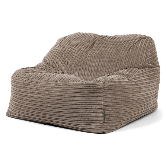 Sloucher Bean Bag Chair - Cord Dovetail Grey 01