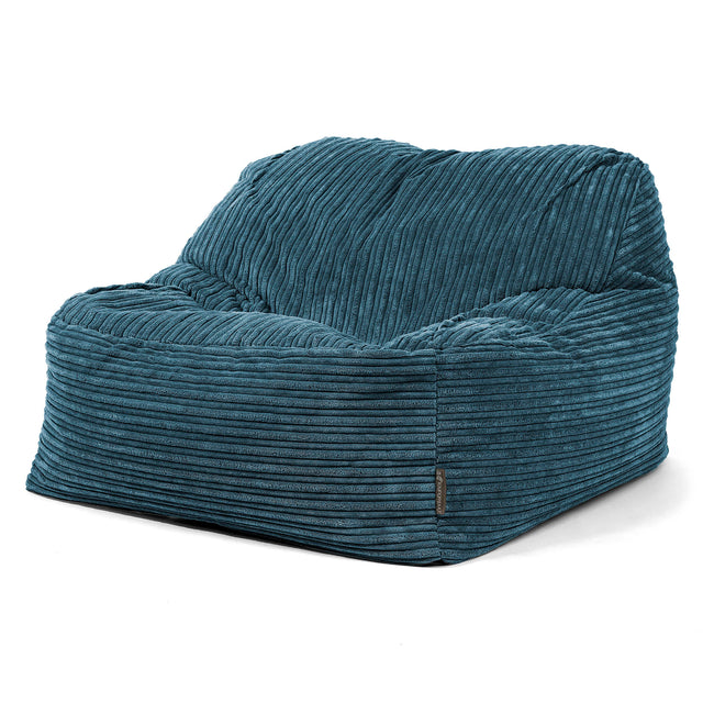 Sloucher Bean Bag Chair - Cord Navy Blue 01