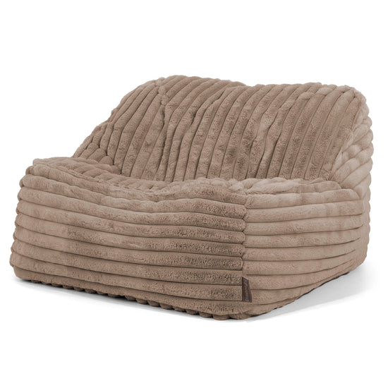 Sloucher Bean Bag Chair - Ultra Plush Cord Minky 01