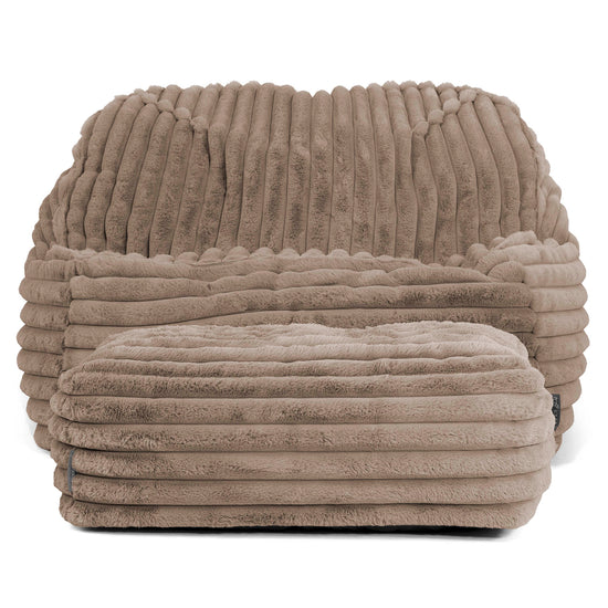 Sloucher Bean Bag Chair - Ultra Plush Cord Minky 03