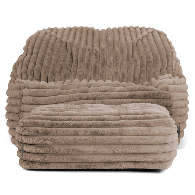 Sloucher Bean Bag Chair - Ultra Plush Cord Minky 03
