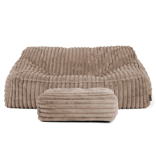Sloucher Bean Bag Sofa - Ultra Plush Cord Minky 03