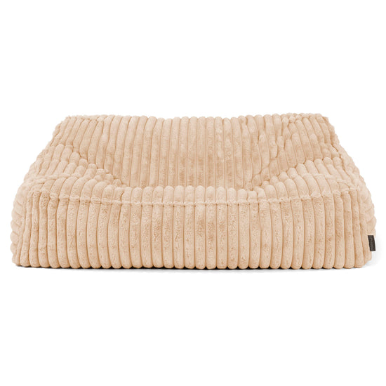 Sloucher Bean Bag Sofa - Ultra Plush Cord Peach 02