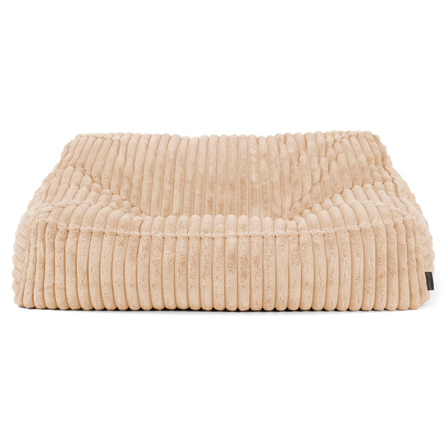 Sloucher Bean Bag Sofa - Ultra Plush Cord Peach 02
