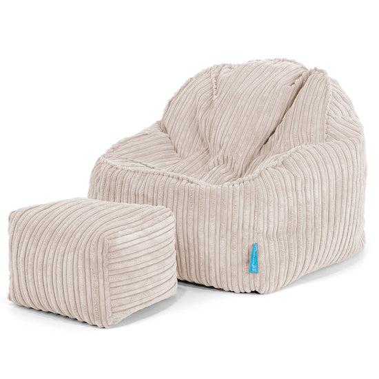 Sloucher Child's Bean Bag 2-6 yr - Cord Ivory 03