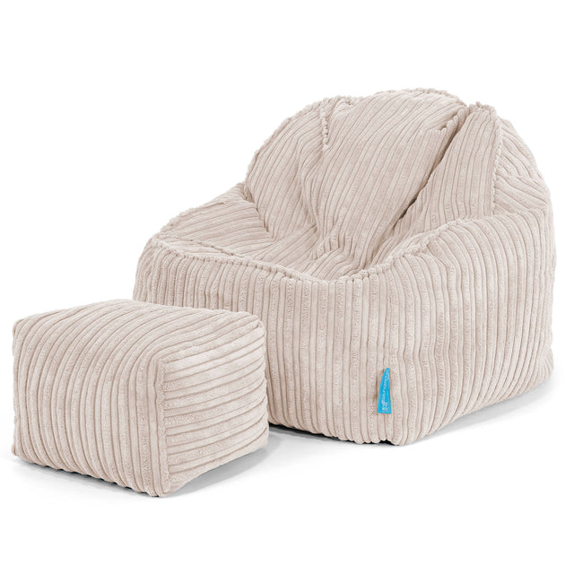 Sloucher Child's Bean Bag 2-6 yr - Cord Ivory 03