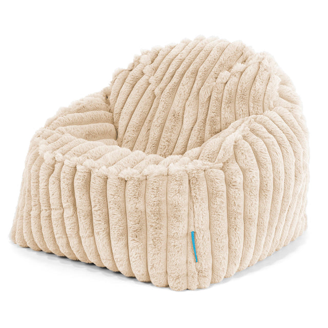 Sloucher Child's Bean Bag 2-6 yr - Ultra Plush Cord Cream 01