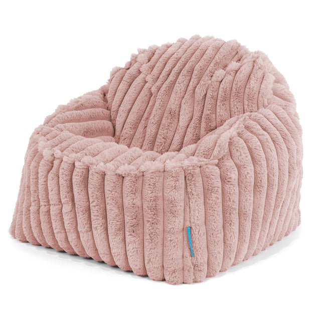 Sloucher Child's Bean Bag 2-6 yr - Ultra Plush Cord Dusty Pink 01