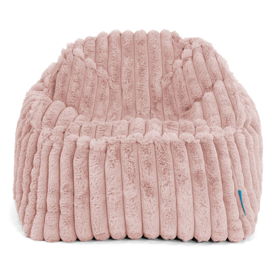 Sloucher Child's Bean Bag 2-6 yr - Ultra Plush Cord Dusty Pink 02