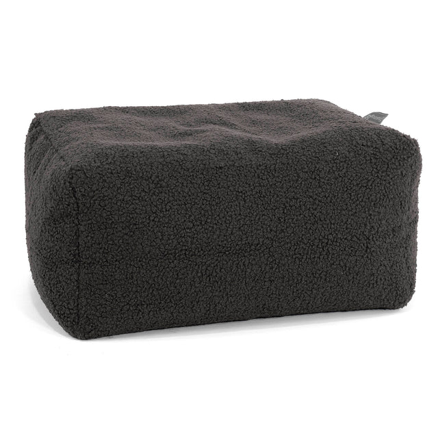Small Round Footstool - Boucle Graphite Grey 01