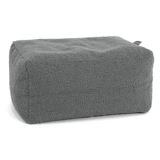 Small Round Footstool - Boucle Grey 01