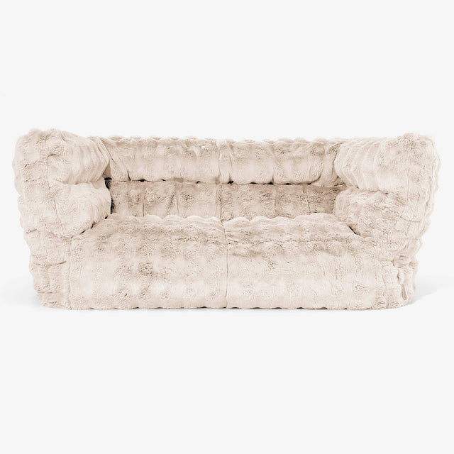 The 2 Seater Louis Sofa Bean Bag Replacement Cover - Bubble Faux Fur 01