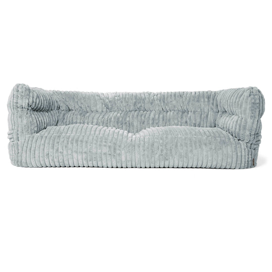 The 3 Seater Albert Sofa Bean Bag 2.0 - Ultra Plush Cord Duck Egg Blue 01