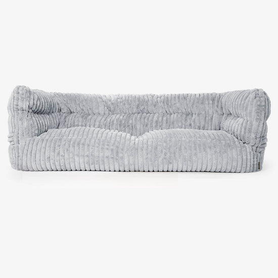 The 3 Seater Albert Sofa Bean Bag 2.0 - Ultra Plush Cord Duck Egg Blue 01