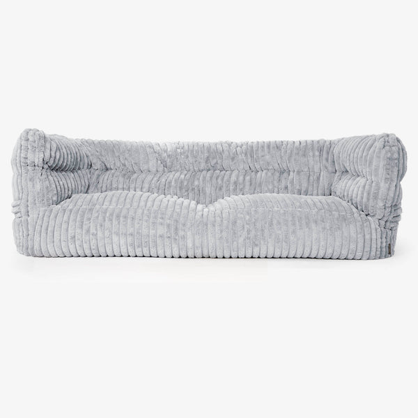 The 3 Seater Albert Sofa Bean Bag 2.0 - Ultra Plush Cord Duck Egg Blue 01