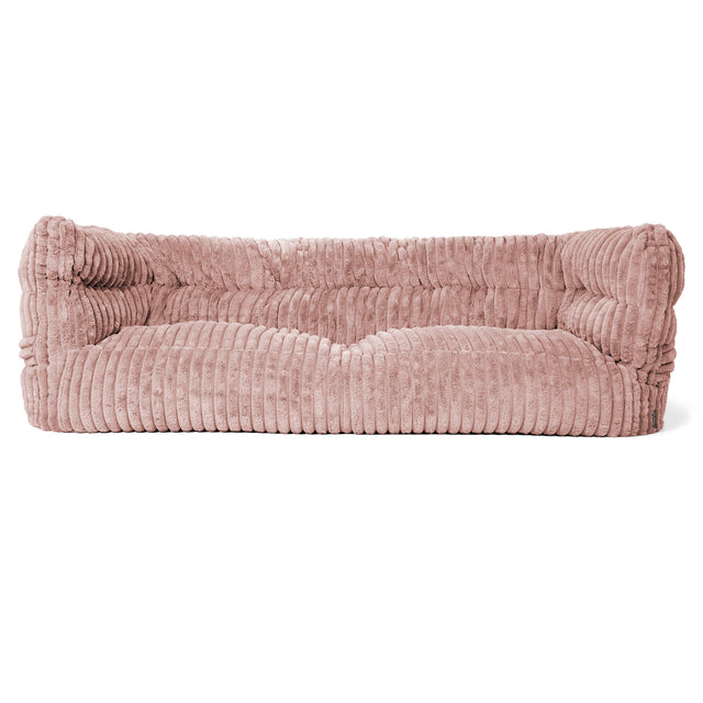 The 3 Seater Albert Sofa Bean Bag 2.0 - Ultra Plush Cord Dusty Pink 01